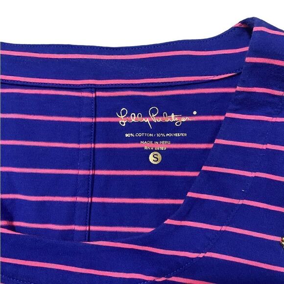 Lilly Pulitzer Pearl Beaded Cotton Striped Shift Dress - Picture 4 of 6